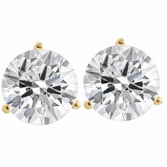 Pompeii3 Certified 8 Ct tw 14k Yellow Gold Lab Grown Round-Cut Diamond Martini Studs