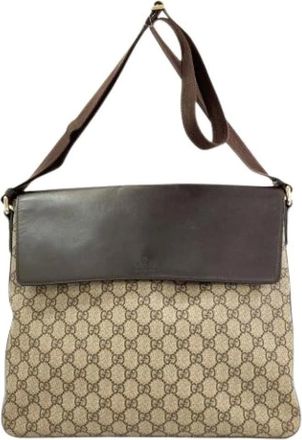 Gucci Pre-owned Cross Body Bags, female, Brown, Size: ONE SIZE Pre-owned Vintage Shoulder Bag