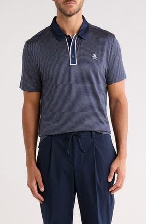 Original Penguin Stripe Polo in Black Iris at Nordstrom Rack, Size Xx-Large