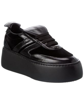 Giuseppe Zanotti Alma Velvet & Leather Platform Sneaker