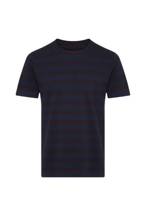 Orlebar Brown Mens Nicolas Mix Stripe Tee In Dark Sapphire