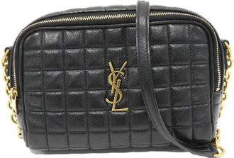 Saint Laurent Tweedehands leren schoudertassen - Dames - Vintage Schoudertas - Zwart - ONE Size - Leer - Vintage