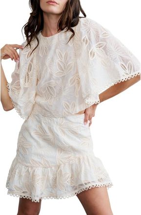 Ciebon Liz Embroidered Shirt in Cream at Nordstrom Rack, Size X-Small