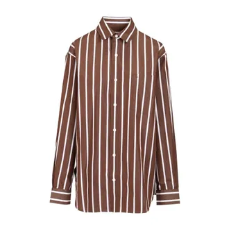 Matteau Dames, Blouses & Shirts, Bruin, Maat: L Katoen
