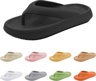 Generic YIzdegg Flip Flops Women Men Soft Sole Bathing Shoes Non-Slip Toe Sandals Comfortable Bathing Slippers Ergonomic Cloud Shoes Unisex Dush Shoes Bathing