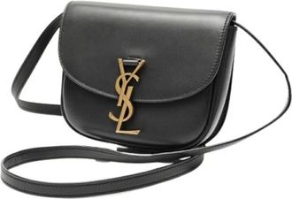 Saint Laurent Pre-owned Cross Body Bags, female, Black, Size: ONE SIZE Pre-owned Vintage Shoulder Bag