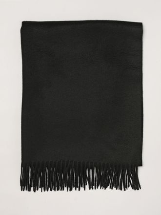 Max Mara Sciarpa Baci in puro cashmere con logo ricamato e frange