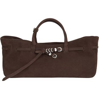 Margesherwood Grandma Buckle Suede Shoulder Bag in Hush Nubuck at Nordstrom