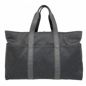 Herm&egrave;s Black Nylon Boston Bag (Pre-Owned)