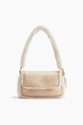 H&M Crossbody-Tasche mit flauschigen Bes&auml;tzen - Beige
