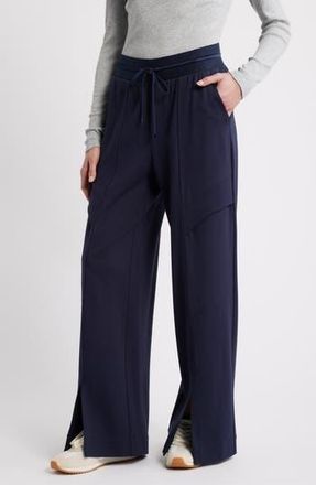 Wit & Wisdom Glider Skyrise Wide Leg Drawstring Pants in Navy at Nordstrom Rack, Size X-Small