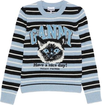 Ganni wollen trui met ronde hals