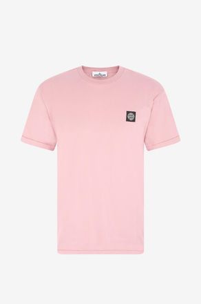 Stone Island T-Shirt mit Rundhalsausschnitt aus bestickter Baumwolle