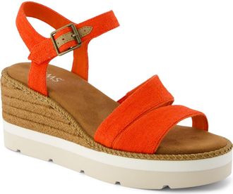 Toms Darya Platform Wedge Sandal in Red at Nordstrom Rack, Size 8.5