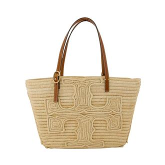 Tory Burch Tory Burch, Tote Bags, female, Beige, Size: ONE SIZE Ella Small Shopper Bag