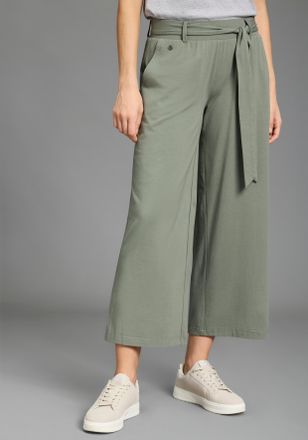 Kangaroos Culotte KANGAROOS, Damen, Gr. 34, N-Gr, khaki, Jersey, Obermaterial: 56% Baumwolle, 38% Viskose, 6% Elasthan, figurumspielend wadenlang, Hosen Culotte
