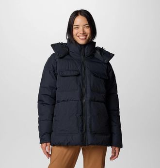 Columbia Longhorn Ridge Jacket Womens Black Insulated Full Zip Hooded JAX896
