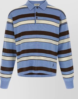 J.W.Anderson striped rugby knit polo collar sweater