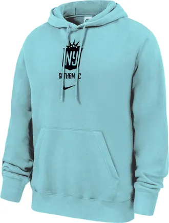 Nike Gotham FC Club Fleece Nike Mens NWSL Pullover Hoodie in Blue | M31233SBFC26-COP