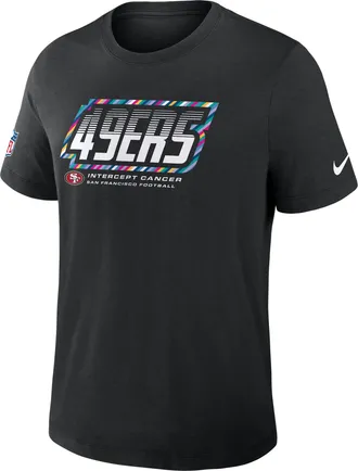 Nike San Francisco 49ers Crucial Catch Sideline Nike Mens Dri-FIT NFL T-Shirt in Black | 034J00AZUT-F9R