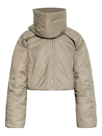 Rick Owens high-neck zip-up jacket - men - Nylon/Nylon/Polyester - M - Neutrals