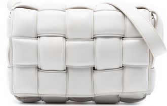 Bottega Veneta Pre-owned Womens Nappa Intrecciato Padded Cassette Crossbody - White Leather - One Size