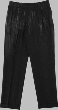 Maison Margiela Cropped Black Trousers with Tailored Design and Refined Texture