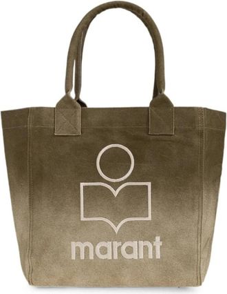 Isabel Marant Tote Bag - Dames - Shoppers - Groen - ONE Size - Katoen - Tassen