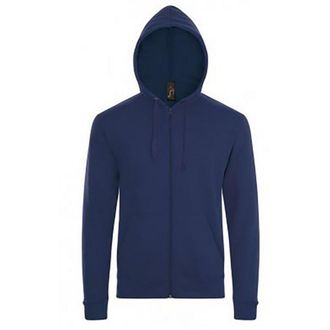 SOLS Herenstenen Ritssluiting in de vorm van een gewone Hoodie (Franse marine)