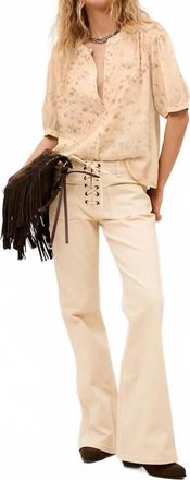 BA&SH Novella Short Sleeve Shirt In Ecru
