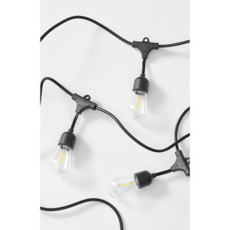 Brightech 27 ft, 12 Light Solar Powered Heavy Duty LED Outdoor String Lights, Shatterproof and Weatherproof Bulbs in 27 Ft 12 Bulbs | Soft White at