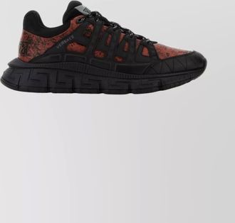 Versace two-tone leather low-top sneakers