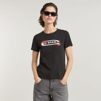 G-Star Old Skool Logo Top - Zwart - Dames