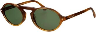 Giorgio Armani Groene ovale zonnebril stijlvolle bril - Heren - Zonnebrillen - Bruin - 52 MM - Accessoires