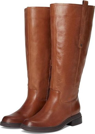 Naturalizer Ontime Wide Calf Knee High Boots Womens Boots English Tea Brown Leather : 5.5 M (B), Leather/Suede
