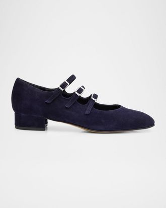 Carel Ariana Suede Ballerina Pumps