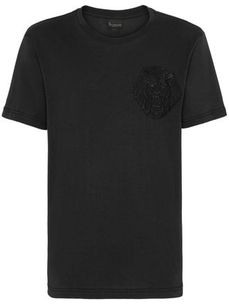 Billionaire Boys Club Lion-embroidered cotton T-shirt - Black