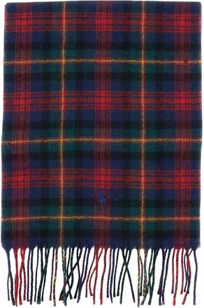 Polo Ralph Lauren Accessoires, Heren, Veelkleurig, ONE Size, Wol, Patchwork Plaid Sjaal van Wolmix