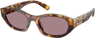 Miu Miu MU A03S Zonnebril - Dames - Zonnebrillen - Bruin - 53 MM - Accessoires