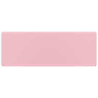 Berkfield Home Luxury Basin Overflow Square Matt Pink 41x41 cm Ceramic