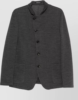 Emporio Armani textured wool blend blazer