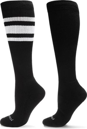 MeMoi Assorted 2-Pack Knee High Compression Socks in Black at Nordstrom, Size 10-13