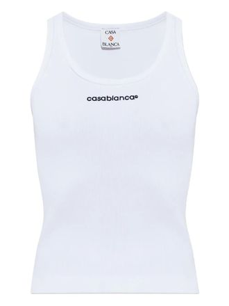 Casablanca logo tank top - White