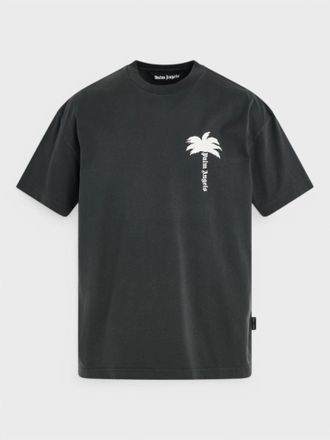 Palm Angels The Palm T-shirt Donkergrijs/Off-white