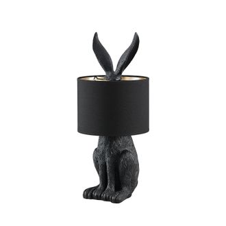 Lindby L&aacute;mpara De Mesa lorentina En Negro Textura, Tela, Tejido, Seda - Lindby