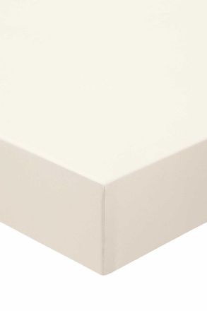 Murmur 1000TC Plain Dye Fitted Sheet in Ivory | Size: Super King Fitted