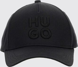 HUGO BOSS Cappello da baseball in cotone con visiera rigida e logo ricamato tono su tono