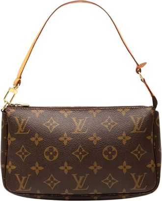 Louis Vuitton Pre-owned Shoulder Bags, female, Brown, Size: ONE SIZE Pre-owned Printed Canvas Shoulder Bag