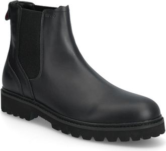HUGO BOSS Hugo Mens Draven Leather Chelsea Boot, Black