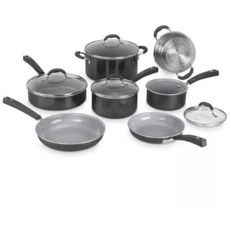 Cuisinart Casseruola da cucina Cuisinart 11 pezzi Ceramica XT antiaderente nero/grigio